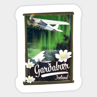 garðabær Iceland travel poster Sticker